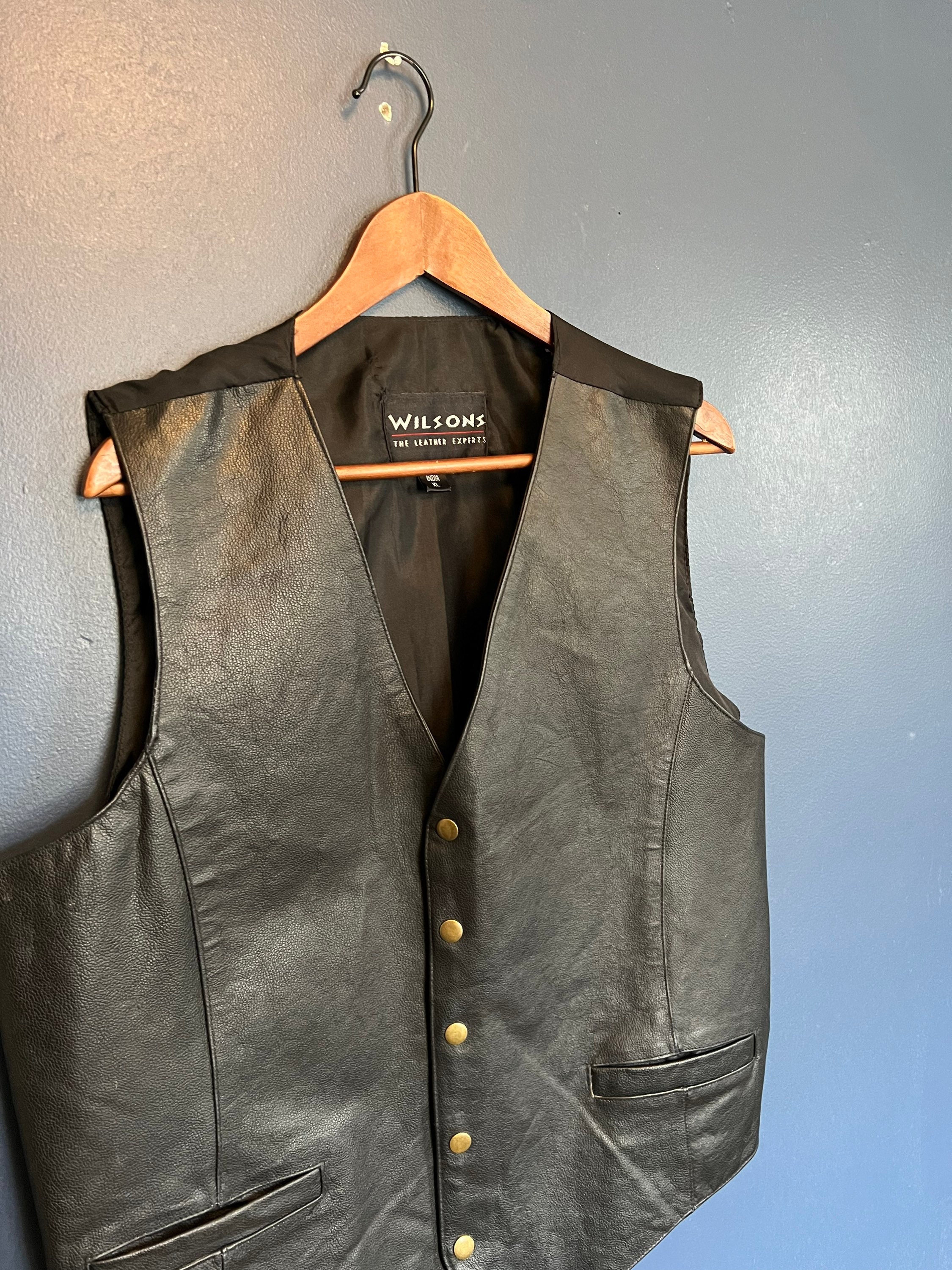 Wilson leather vest mens sale