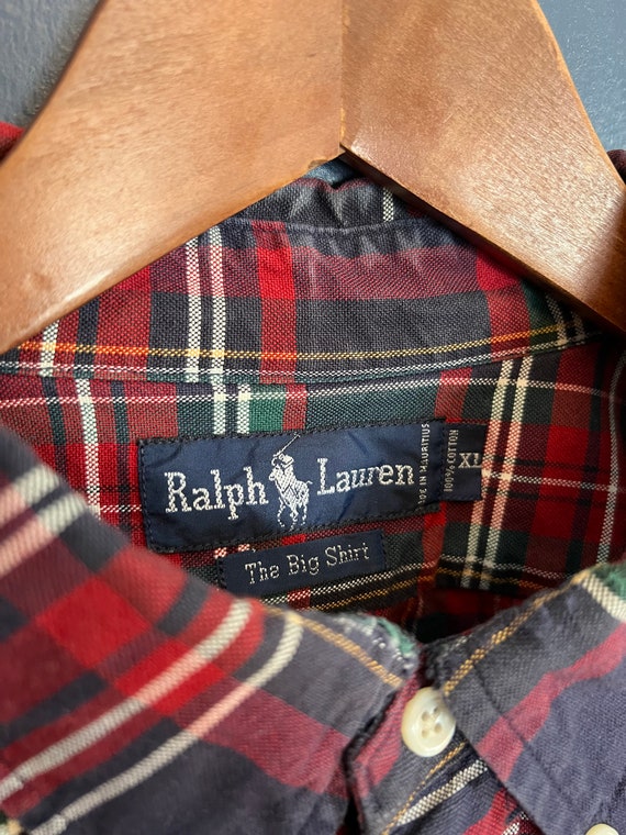 Vintage 90s Polo Ralph Lauren Plaid Crest Button up Shirt - Etsy