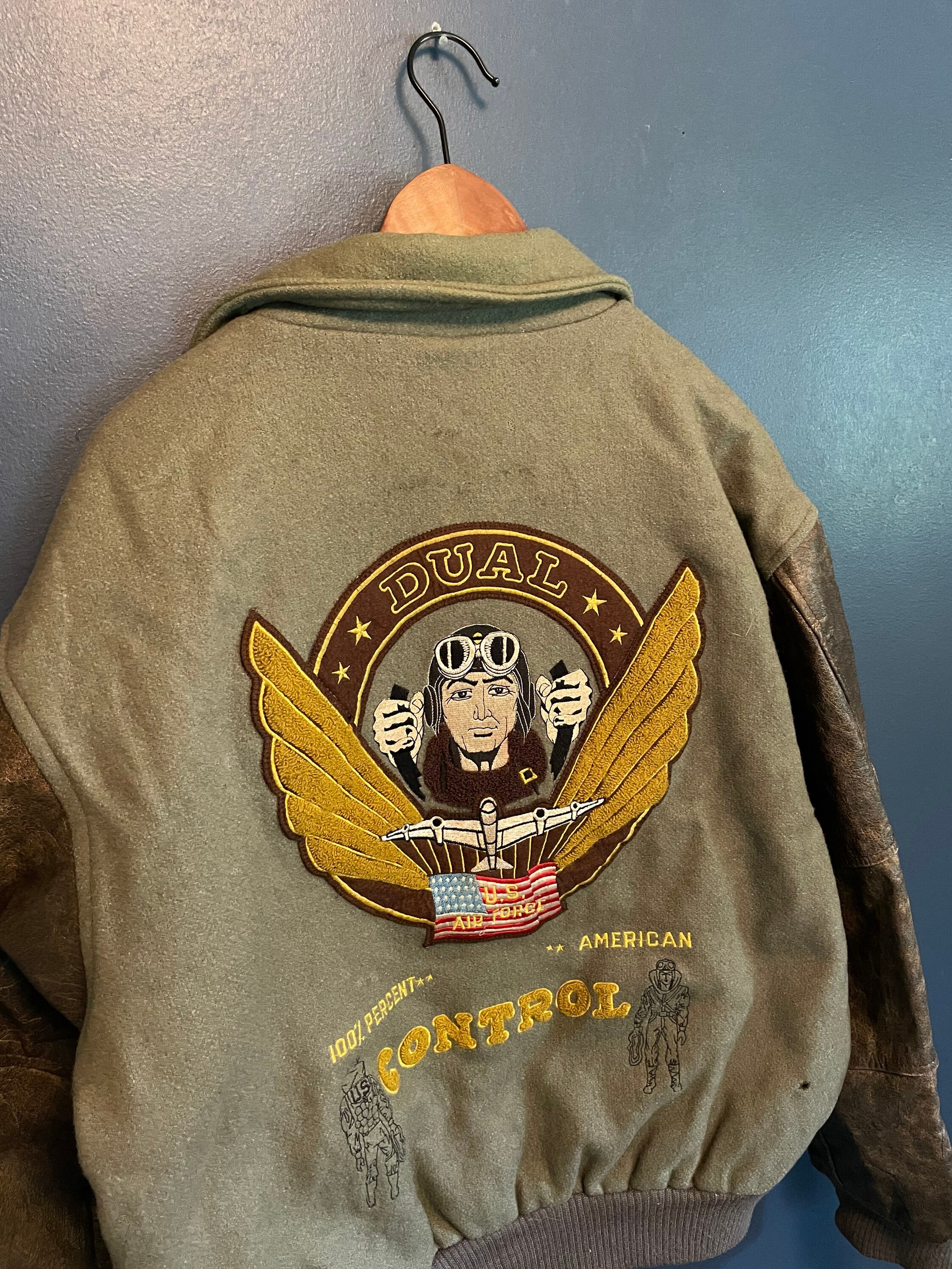 Vintage 80a Duel Control US Military Air Force Snap Close Varsity