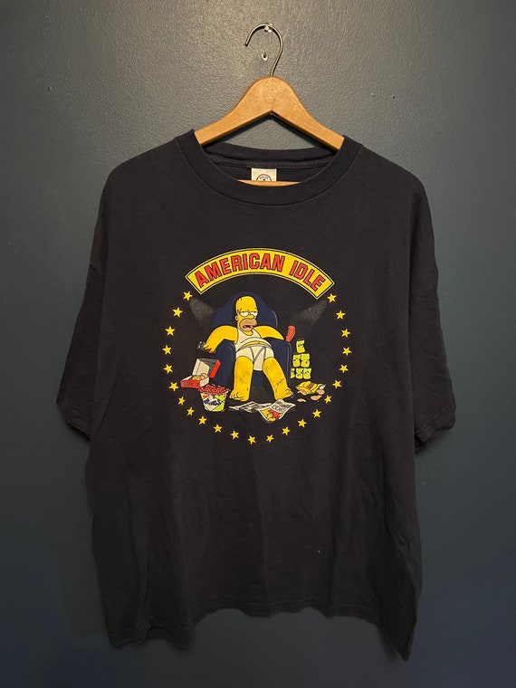 Vintage Y2K American Idle Homer Simpson T Shirt T… - image 3