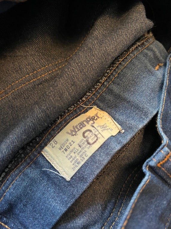 Vintage 70’s Wrangler Cargo Pocket Blue Jeans Wom… - image 2