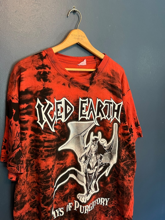 Vintage Y2K Iced Earth Days Of Purgatory Metal Te… - image 1