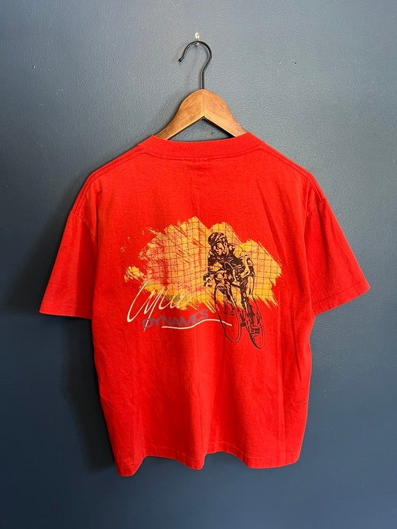 Vintage 80’s Cycling Bicycle Pocket T Shirt Tee S… - image 2