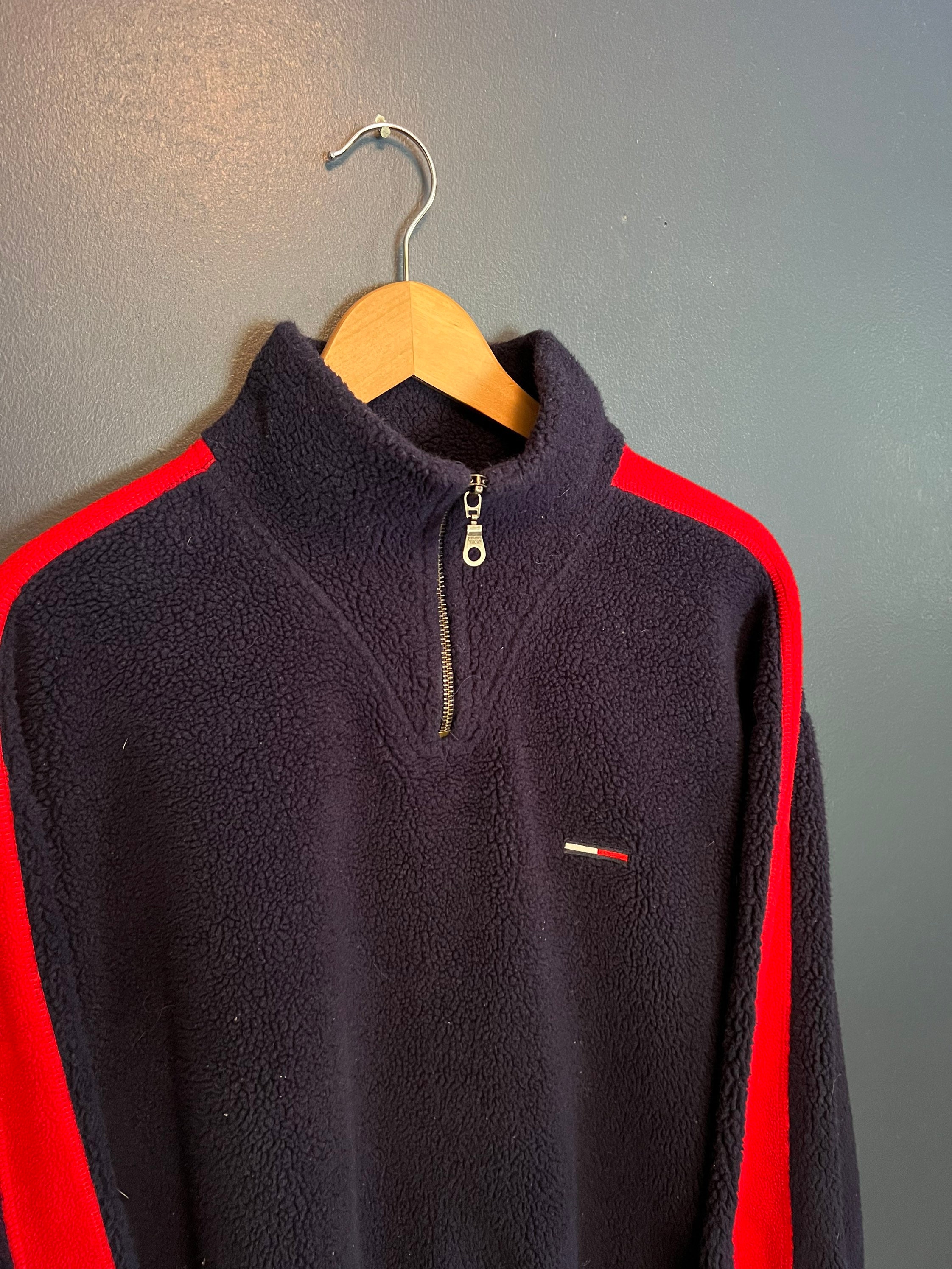 ekstensivt skud Postnummer Vintage 90s 1/4 Zip Tommy Hilfiger Fleece Sweatshirt Size - Etsy