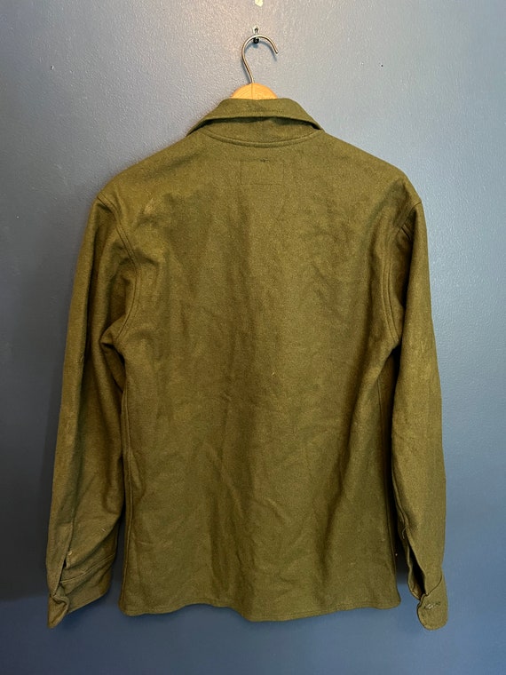 Vintage 70’s OG 108 US Army Olive Green Wool Butt… - image 4