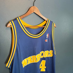 Golden State Warriors Vintage 90's Heavyweight NBA Hoodie Royal / L