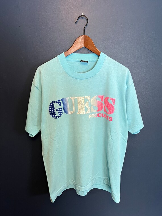 Vintage 80s Guess Jeans USA Blue T Shirt Tee Size X Large - Etsy