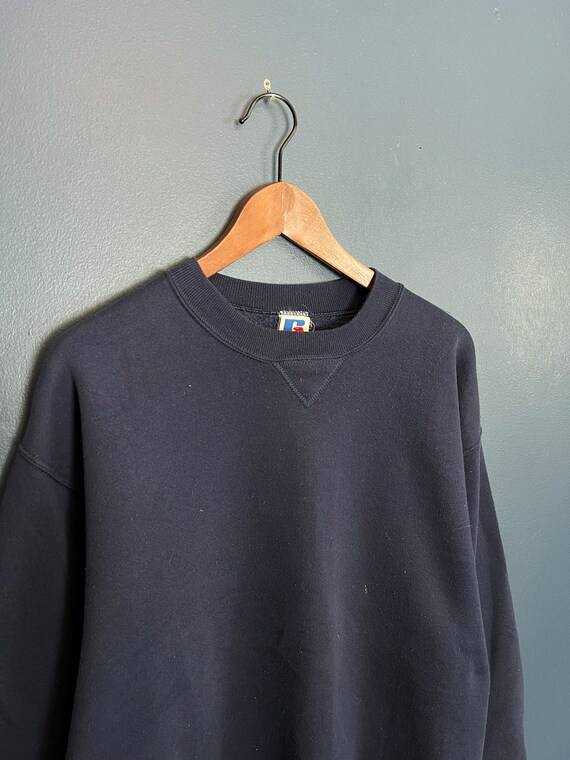 Vintage 90'S Russell PLUMA plain blank sweatshirt, size M, men's unclear gray type Vintage Second Hand