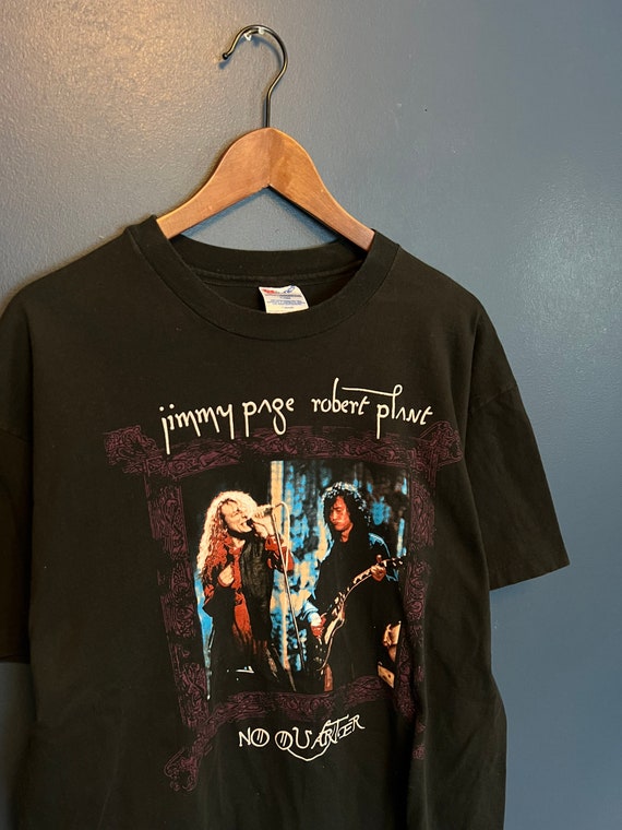 Buy Vintage 90s Jimmy Page Robert Plant No Quarter Band T Shirt ...