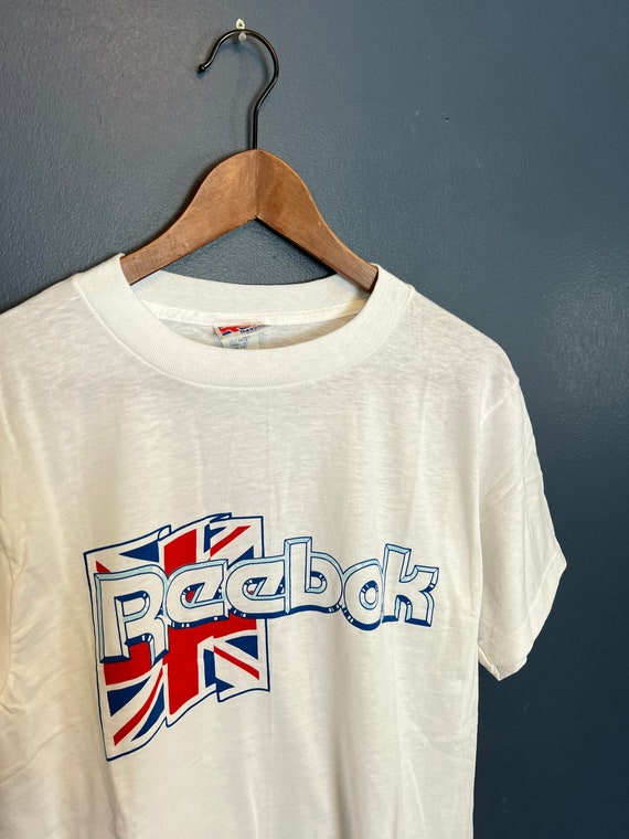 Bonde besøg Væve Vintage 80s Reebok Great Britain Flag T Shirt Tee Size Large - Etsy