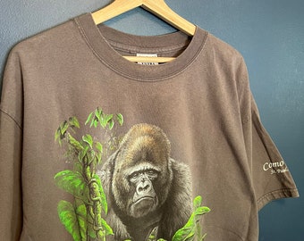 Vintage 90’s Silver Back Gorilla Nature T Shirt Tee Size XL
