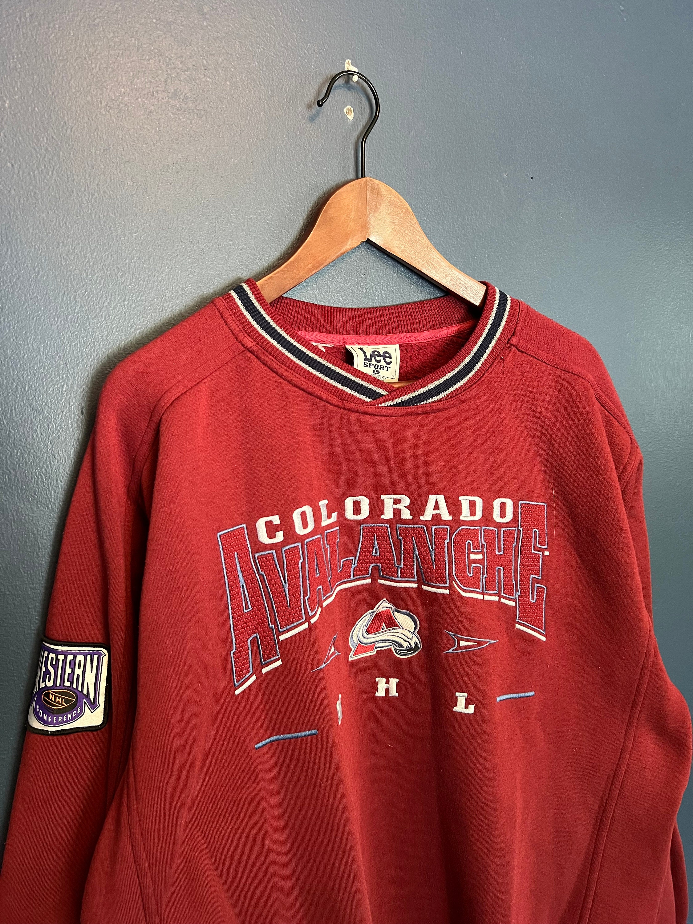 Lee, Shirts, Vintage Colorado Avalanche Embroidered Sweatshirt Hockey Nhl  Denver Sports