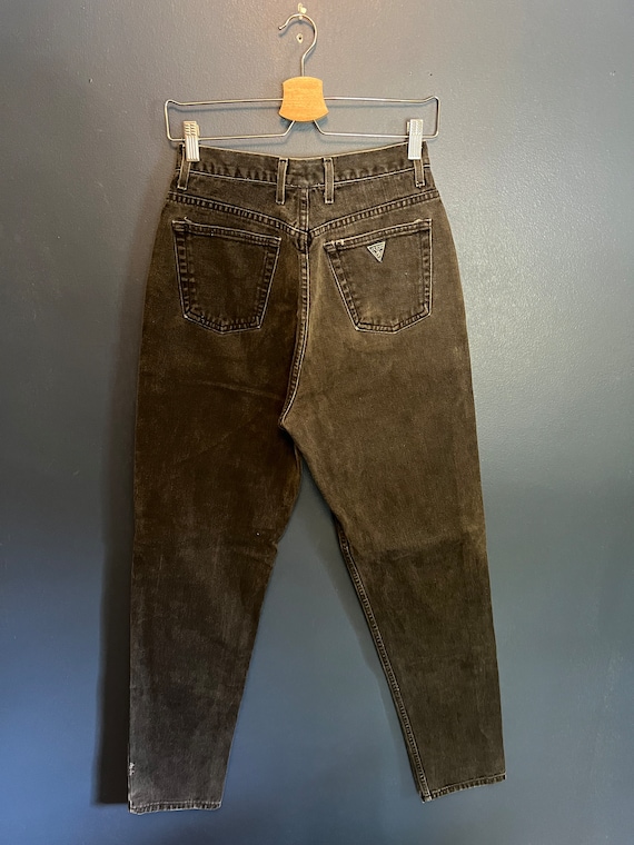 Vintage 90’s Guess USA Black Denim Jeans Size 32 … - image 3