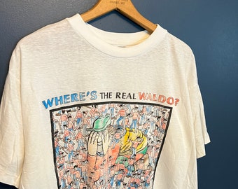 Vintage 90’s Where’s Waldo T Shirt Tee Size XL