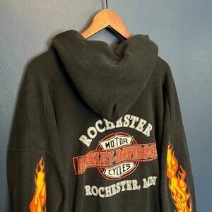2005 harley davidson flaming online dice zip up hoodie