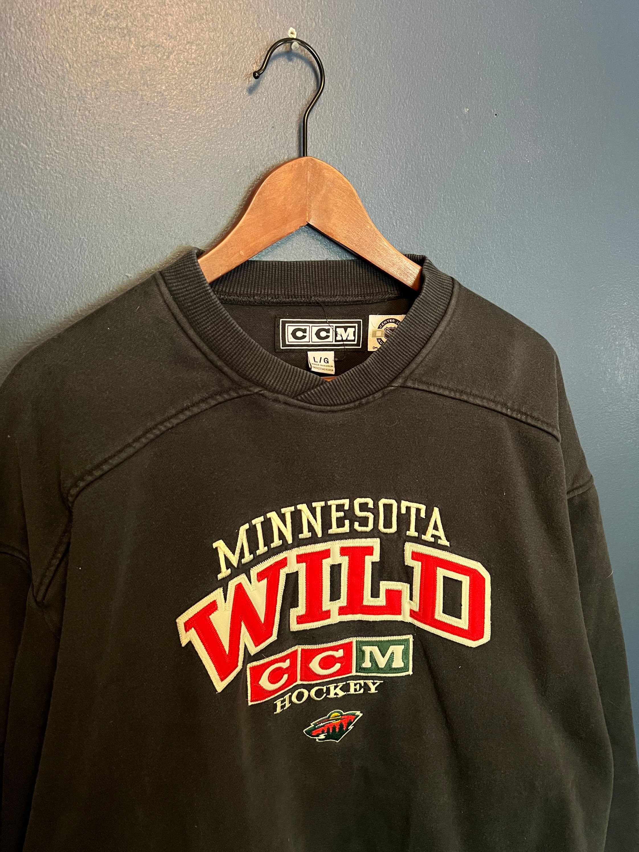 NHL Minnesota Wild Custom Name Number Retro Concepts Jersey Zip Up Hoodie