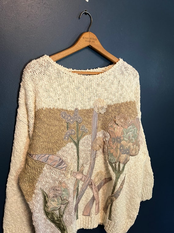 Vintage 90’s Bonnie And Bill Floral Knit Pattern S