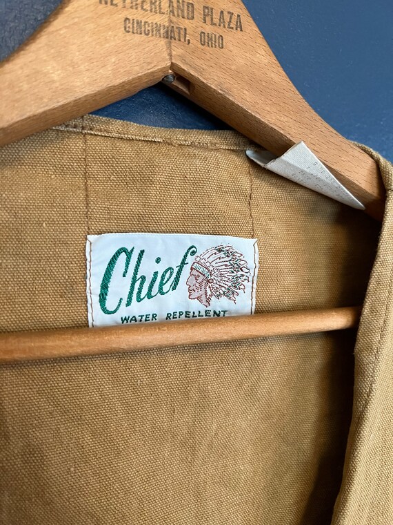 Vintage 60’s Chief Canvas Cotton Hunting Vest Siz… - image 3