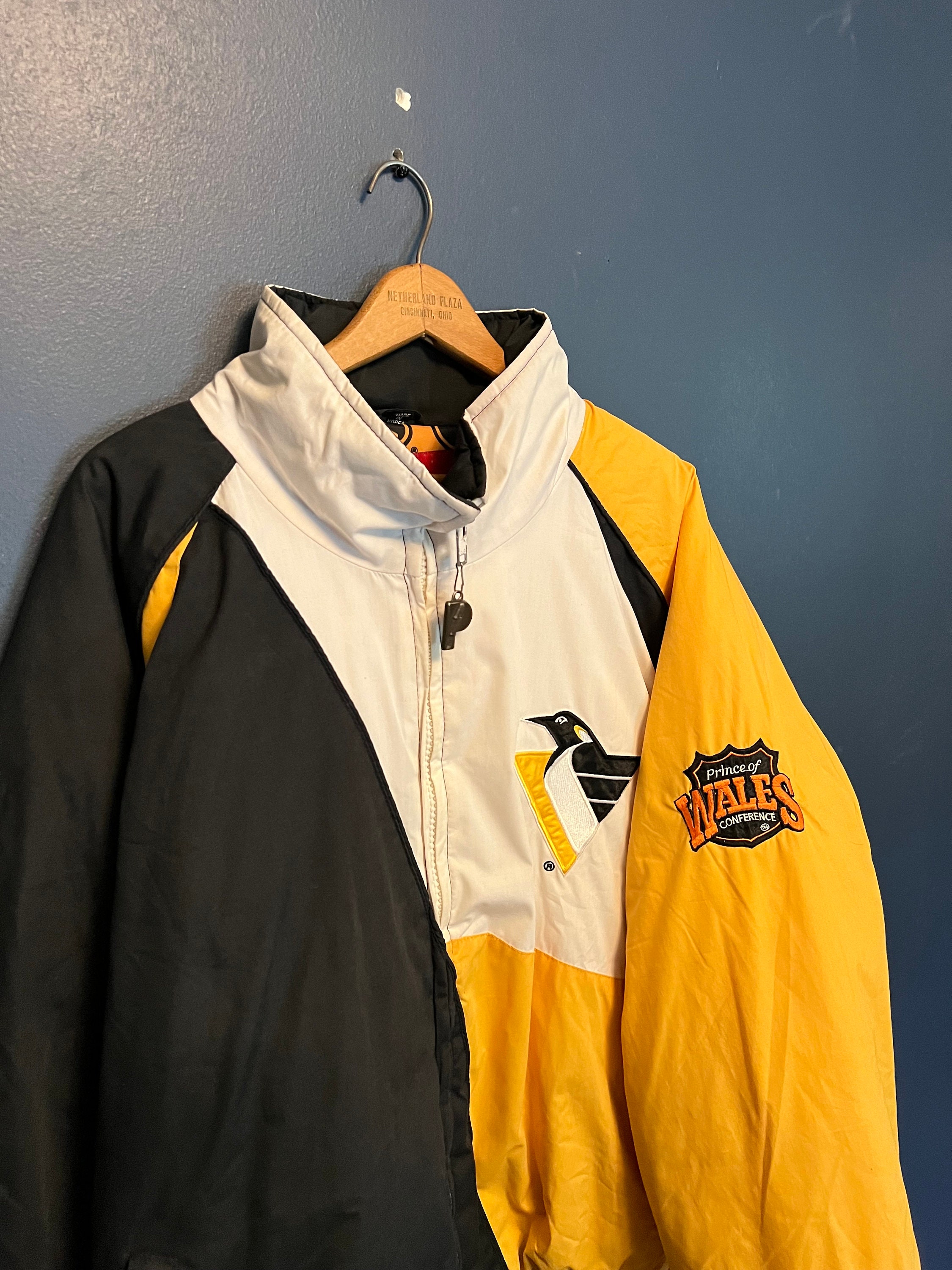 Vintage Pittsburgh Penguins Pro Player Parka Hooded Hockey Jacket Mens XL