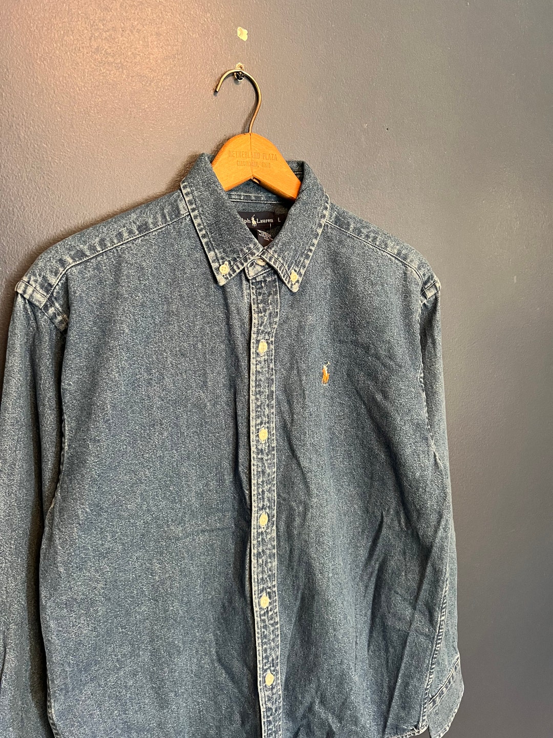 Vintage Y2K Brand New Polo Ralph Lauren Denim Embroidered Etsy