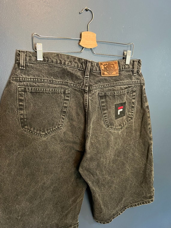 Vintage 90’s Fila Black Denim USA Shorts Size 38 U