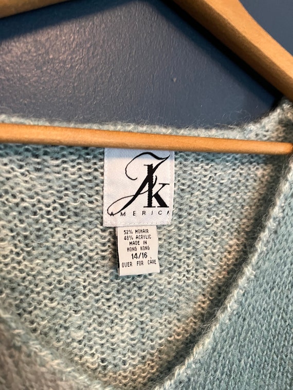 Vintage Y2K Argyle Pattern Knit Mohair Women’s Sw… - image 2