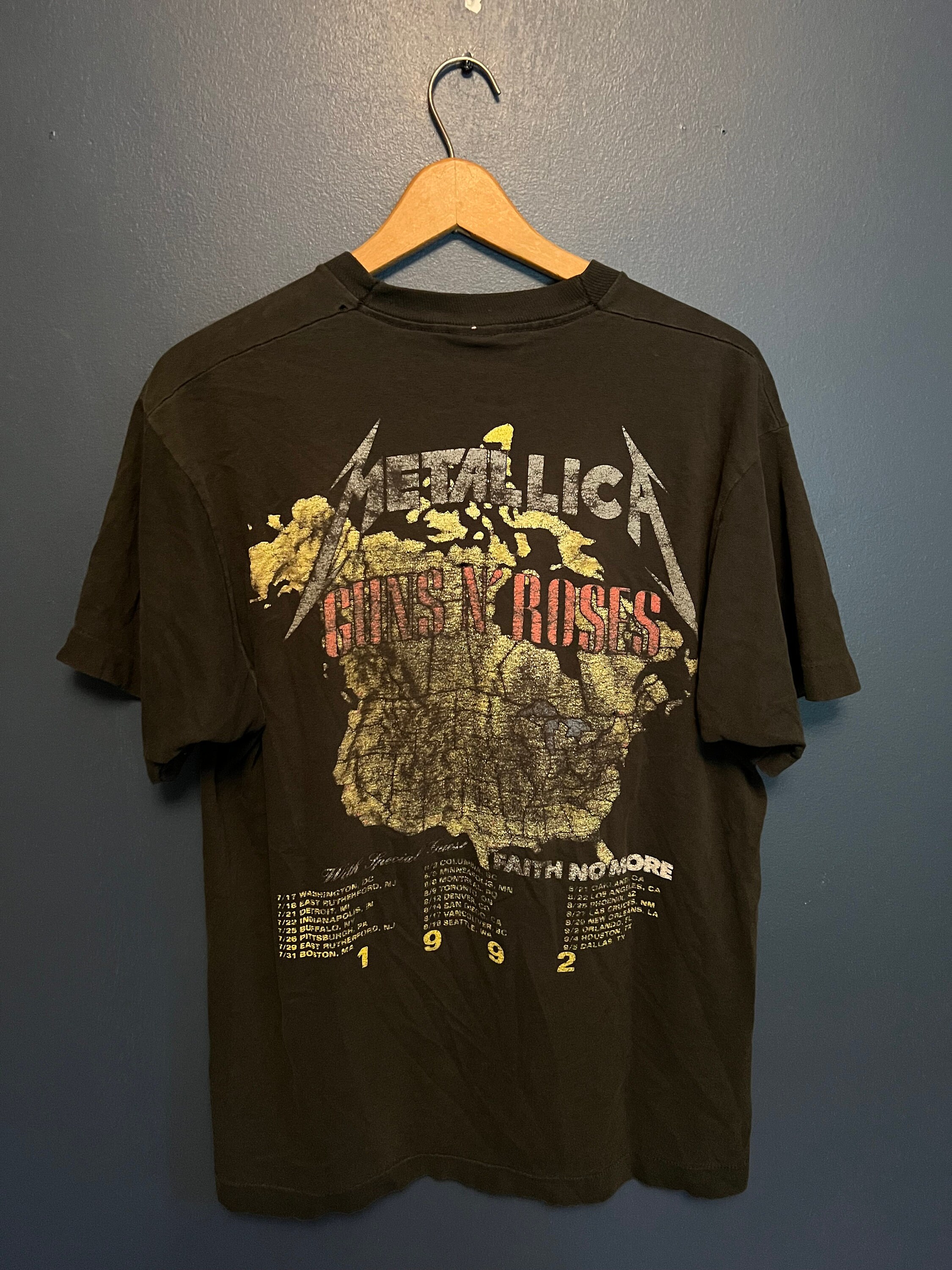 Vintage s Metallica Guns and Roses North America Tour Band