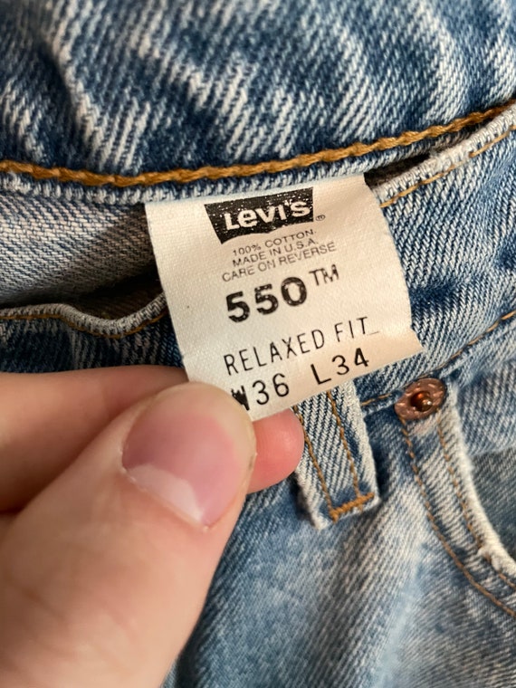 Vintage 90s USA Made Levis 550 Denim Jeans Size 36x34 - Etsy