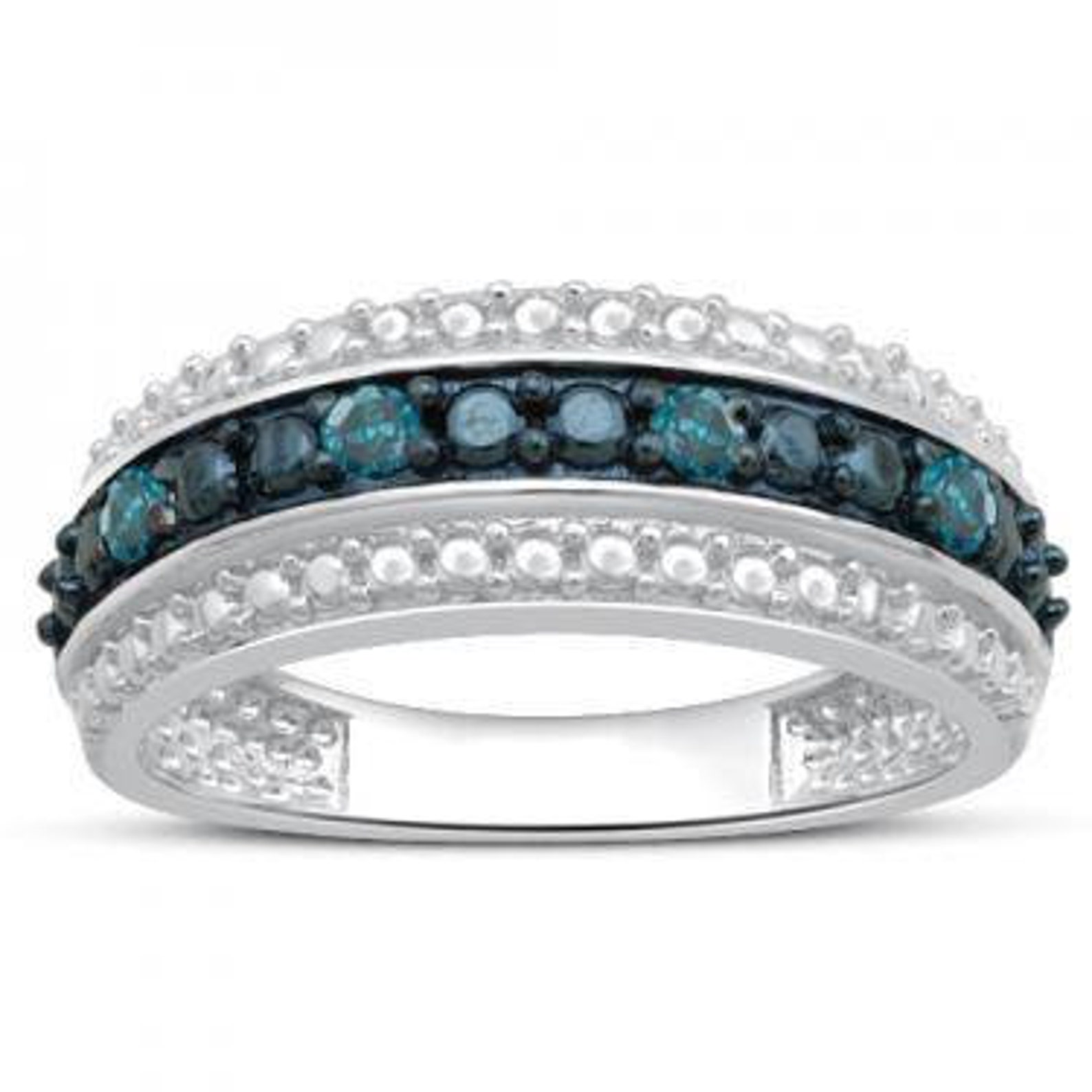 Stunning Womens 14K White Gold Over Sterling Silver 0.14 CTW Etsy