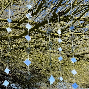 Sun Catchers with ALL MIRRORS for maximum sparkle in your yard, Tree Jewelry™ Garden Art, handmade in the USA, outdoor decor, gift for her