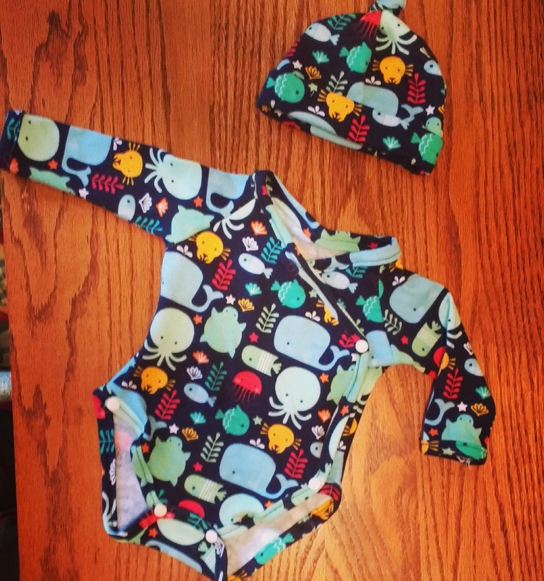 Clothing sets hat handmade pants mix and match custom made baby kimono onesie burp cloth headband owls and feathers bandana bib