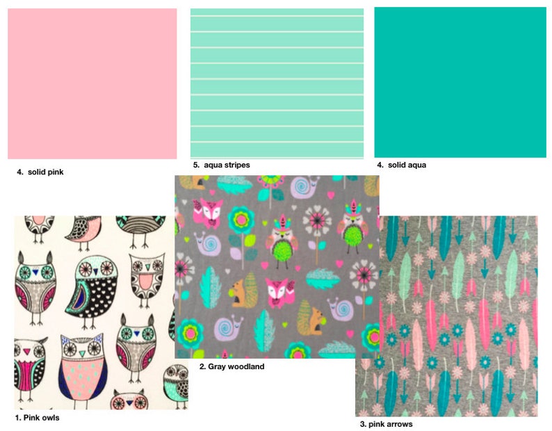 Clothing sets hat handmade pants mix and match custom made baby kimono onesie burp cloth headband owls and feathers bandana bib
