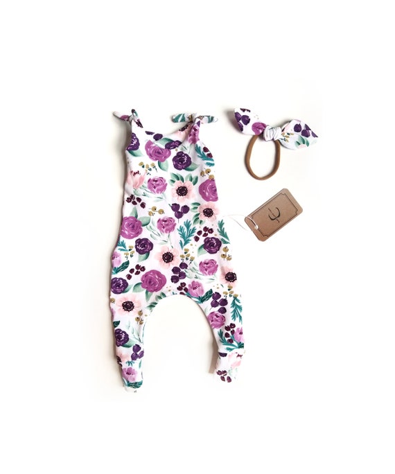 floral baby grow
