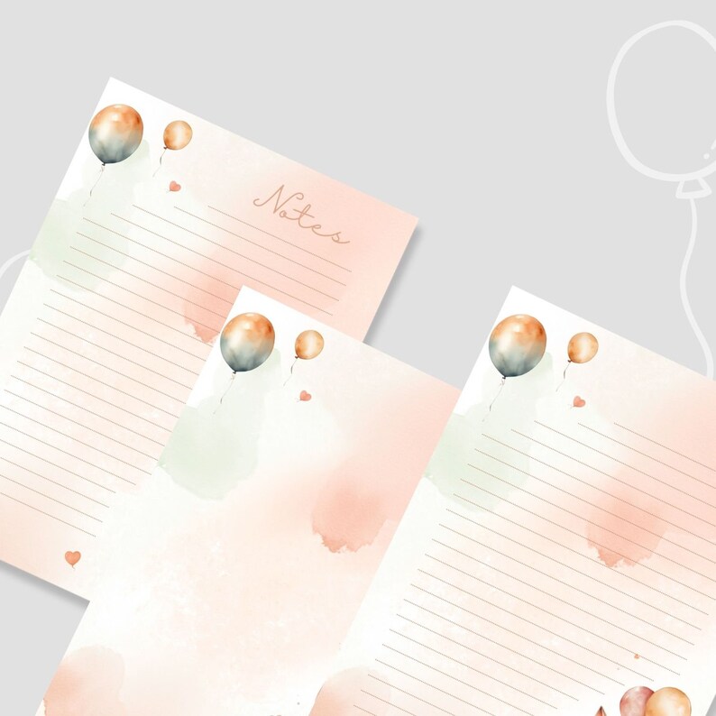Birthday Bunny Printable Letter Paper, Unlined/lined Paper, Digital ...