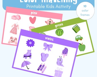 Color Sorting Activity | Preschool Learning, Homeschool Printable (Instant Download)