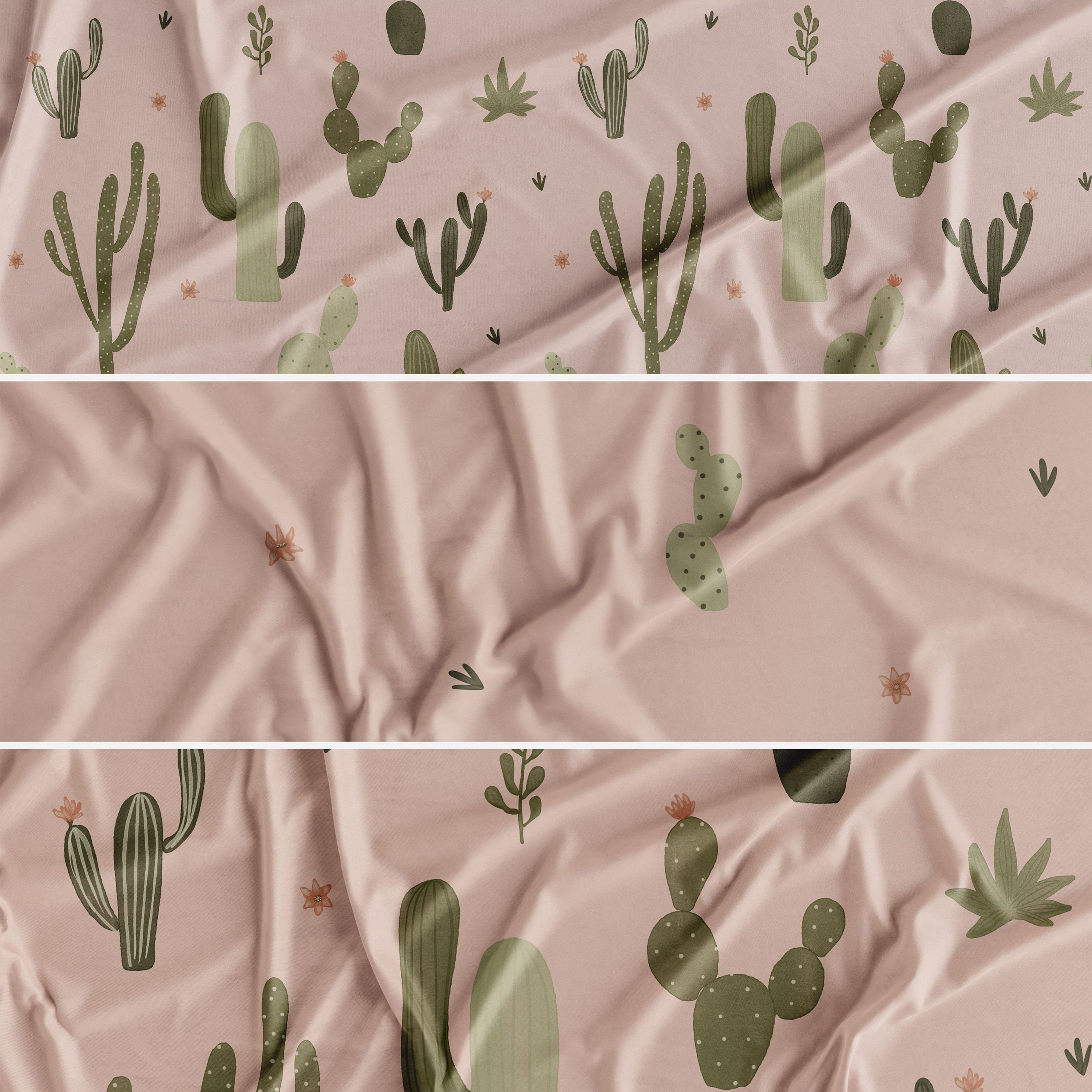 Watercolor Cactus Digital Paper Sets, Texas Background, Green Succulent ...