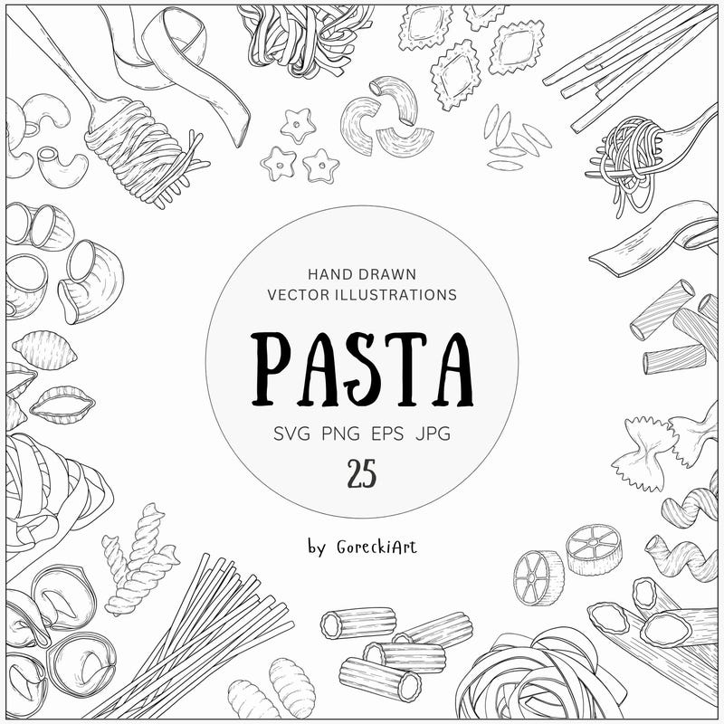 Pasta Svg File Pasta Clipart - Etsy