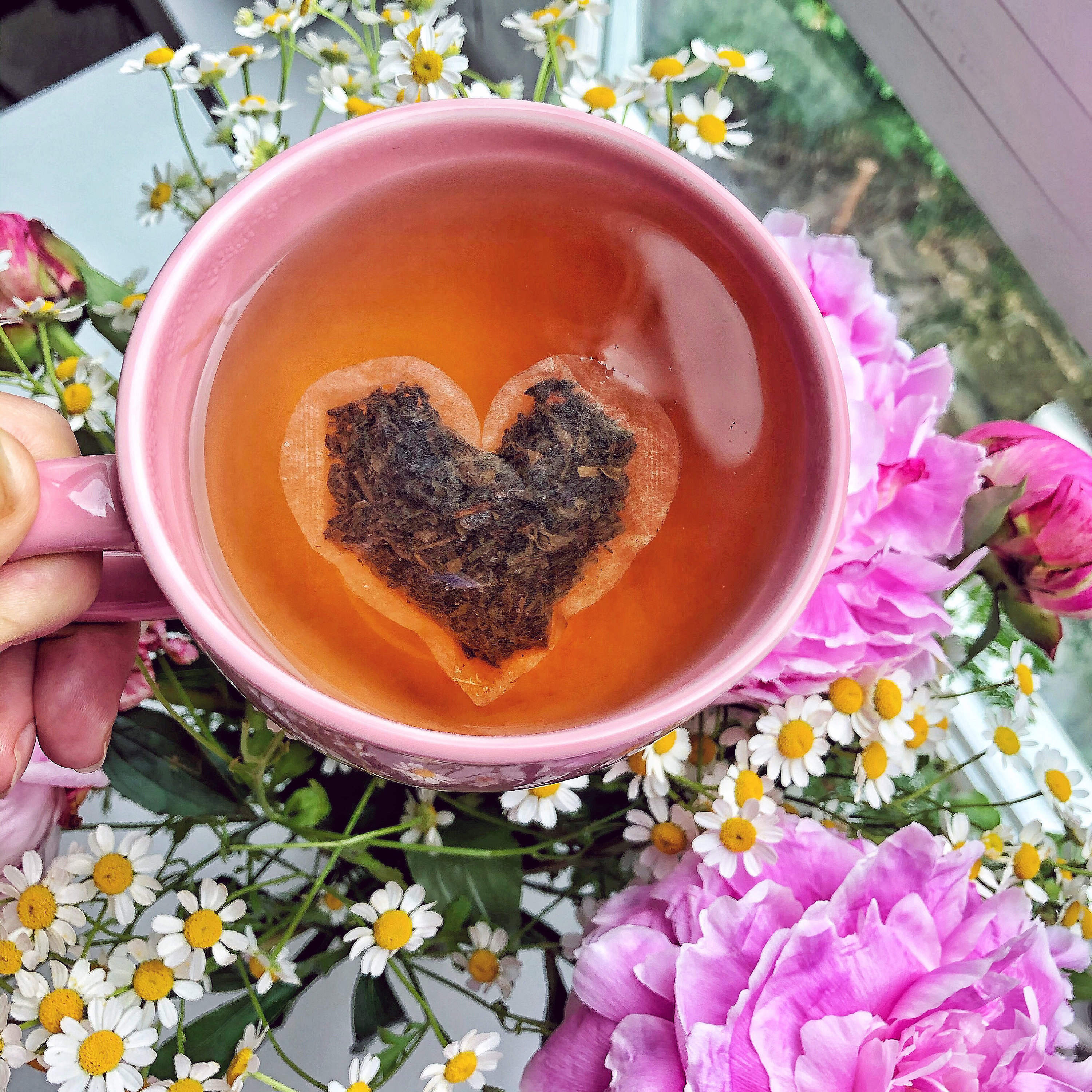 Heart Tea Bag With Photo Magnet