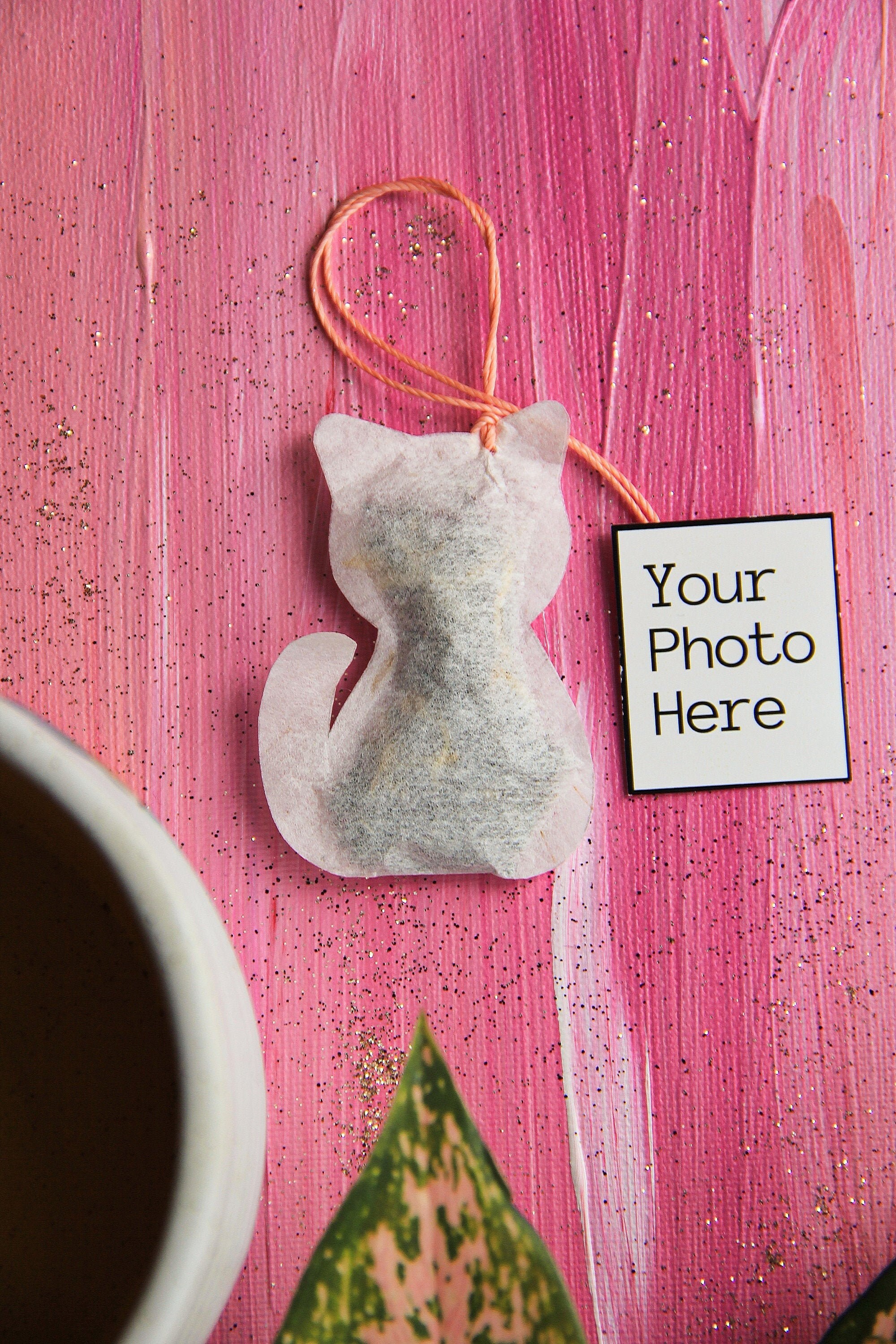 Custom Shaped Tea Bag 'Cat' Organic / Personalized Etsy