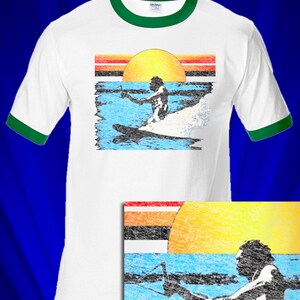 Water Ski 1977 Ringer T-SHIRT FREE ship USA