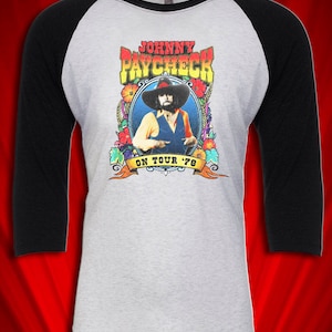 Johnny Paycheck 1978 Vintage Tour Concert Jersey FREE SHIPPING Outlaw Country