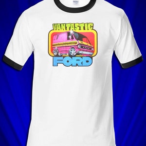 Fantastic Ford Van 1973 Mopar Hot Rod RINGER Tee T-SHIRT free S&H USA
