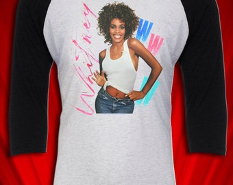 Whitney Houston 1987 Vintage Tour Concert Jersey FREE SHIPPING