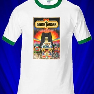 Dark Tower Board Game Dungeons and Dragons 80s style Ringer T-SHIRT FREE ship USA
