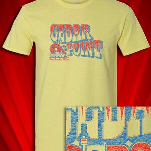 Cedar Point Amusement Park T-shirt jaren 80 vintage stijl GRATIS S&S in de VS