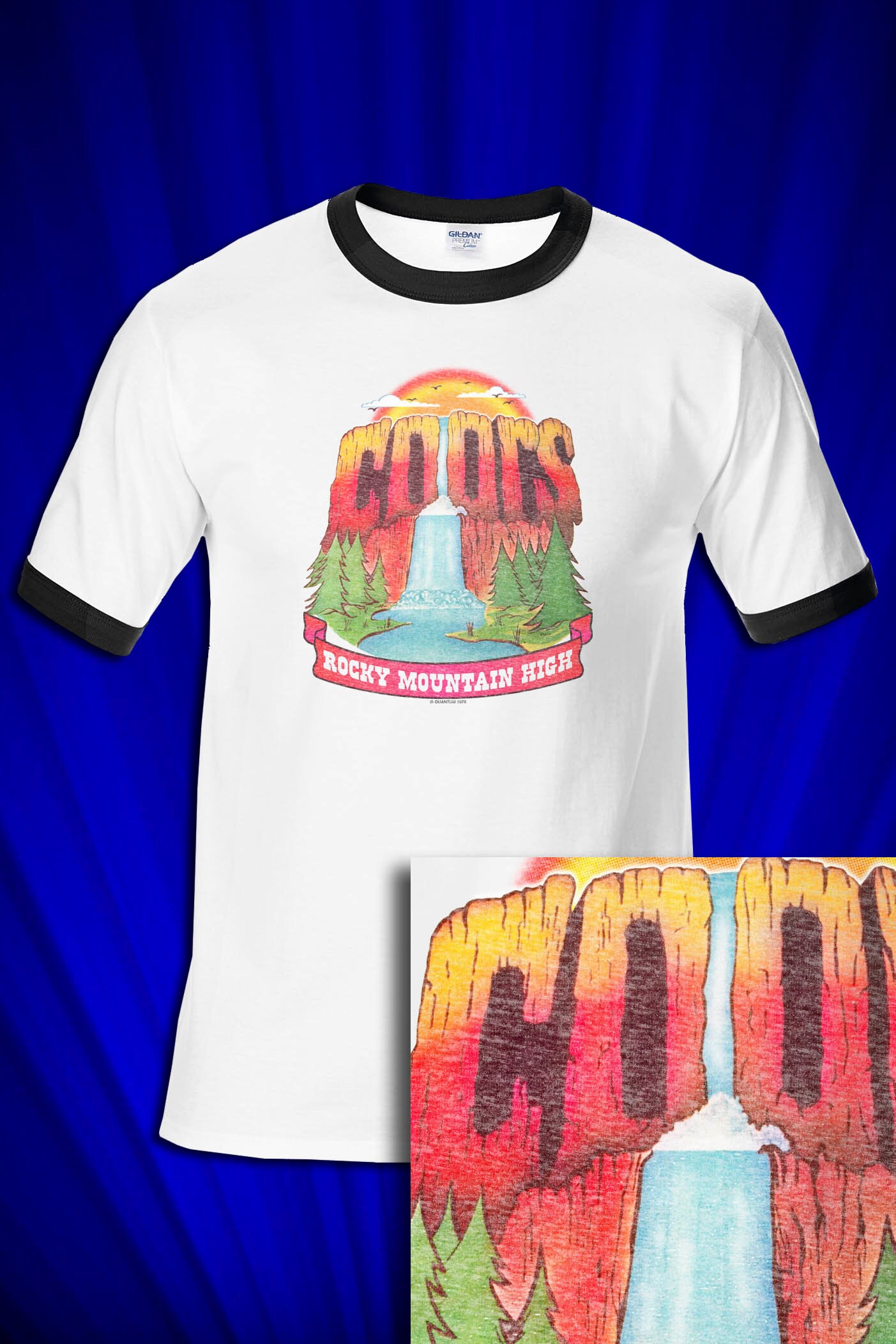 Coors Beer Waterfall 1976 Vintage Style RINGER Tshirt Hippy Etsy