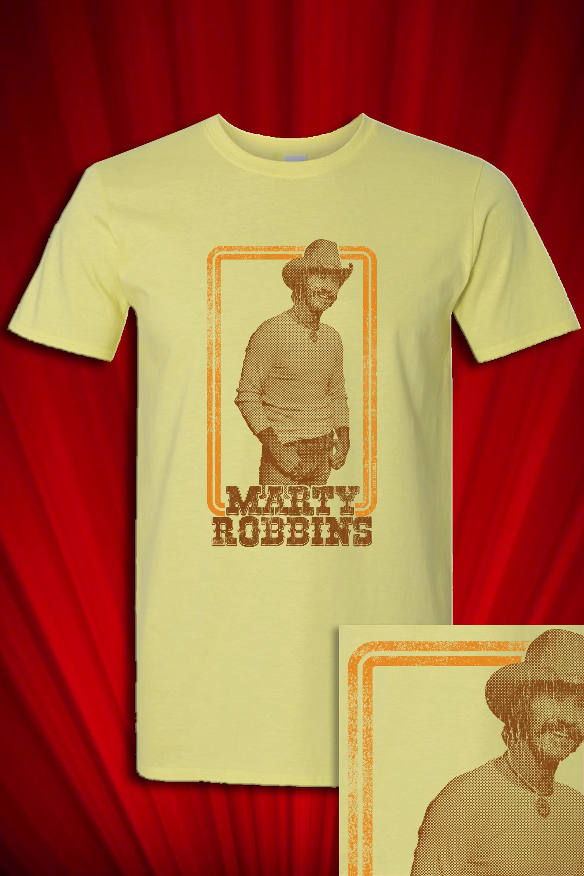 vintage marty robbins design raglan tee