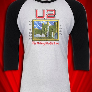 Unforgettable Fire 1985 Vintage Tour Concert Jersey FREE SHIPPING