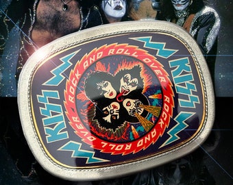 KISS Rock n Roll Over 1977 Pacifica Belt Buckle Aucoin