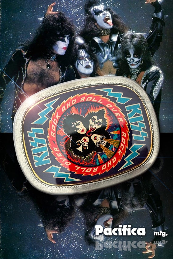 KISS Rock n Roll Over 1977 Pacifica Belt Buckle Au